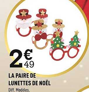 la parie de lunettes de noël