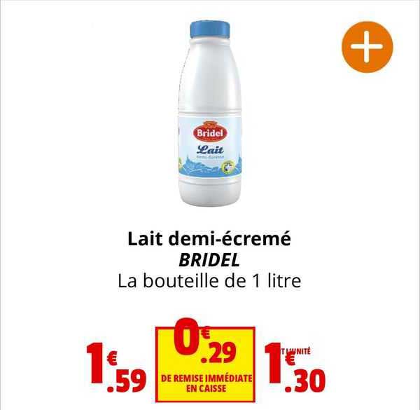 lait demi-écrémé bridel