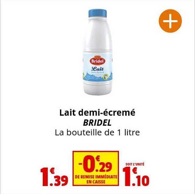 lait demi-écrémé bridel