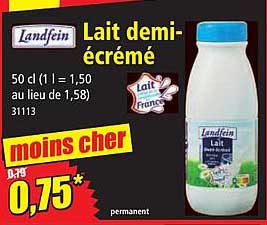 landfein lait demi-ecreme