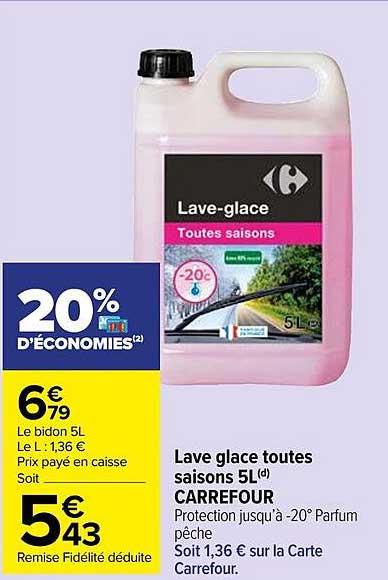 lave glace toutes saisons 5l carrefour