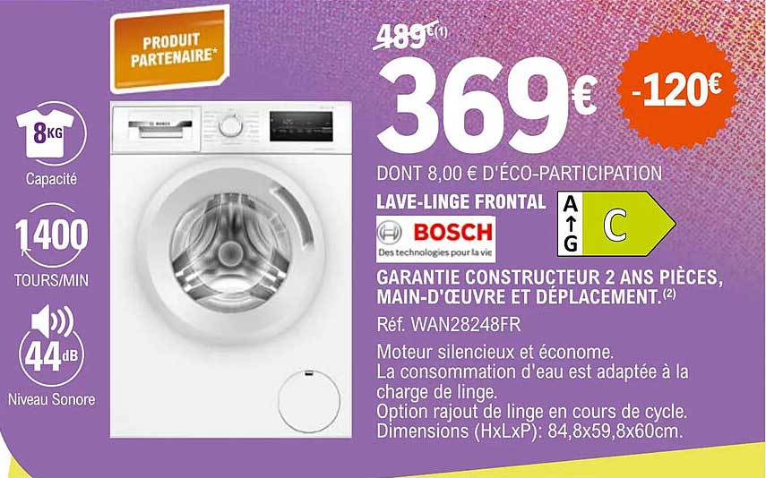 lave-linge frontal bosch