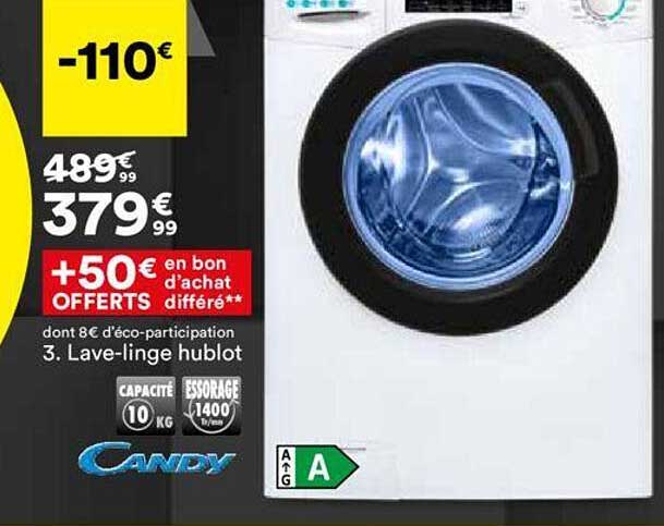 lave-linge hublot candy