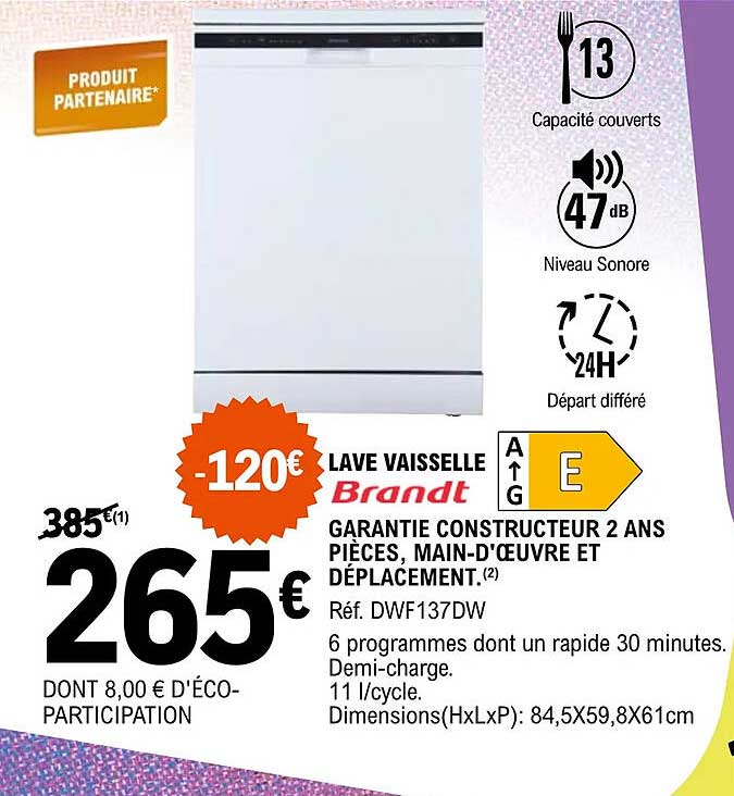 lave vaisselle brandt