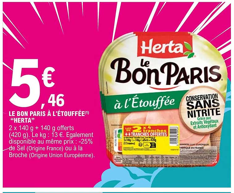 Le Bon Paris à L'étouffée "herta"