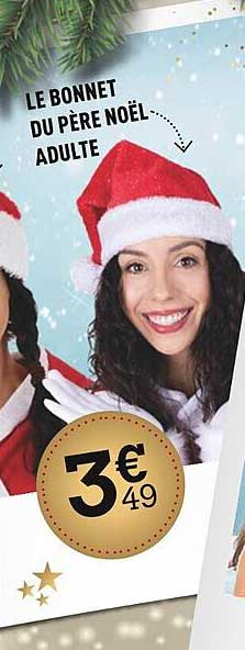 le bonnet du père noël adulte