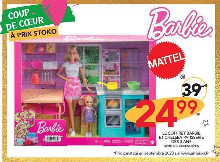 le coffret barbie et chelsea pâtisserie dès 3 ans
