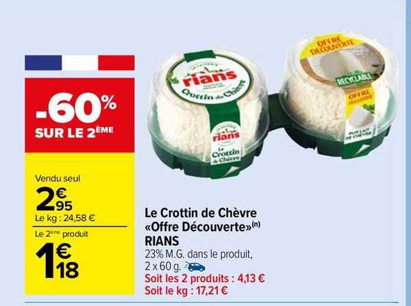 Le Crottin De Chèvre «offre Découverte» Rians