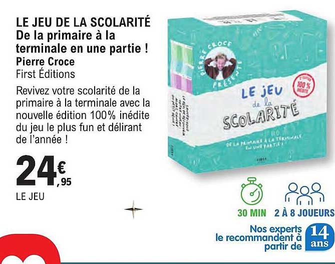 le jeu de la scolarite de la primaire a la terminale en une partie ! pierre croce