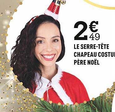 le serre-tête chapeau costume père noël