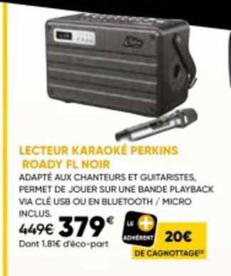 lecteur karaoké perkins roady fl noir