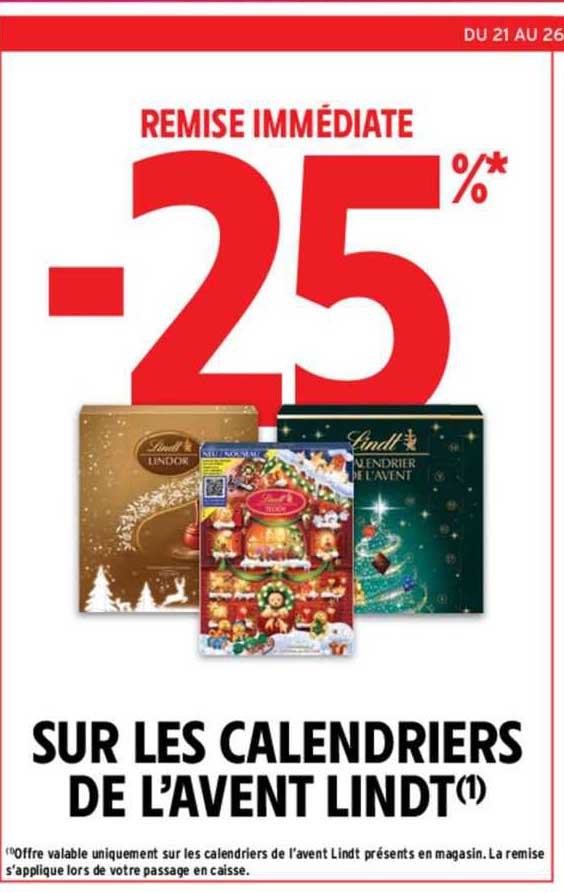 les calendriers de l'avent lindt