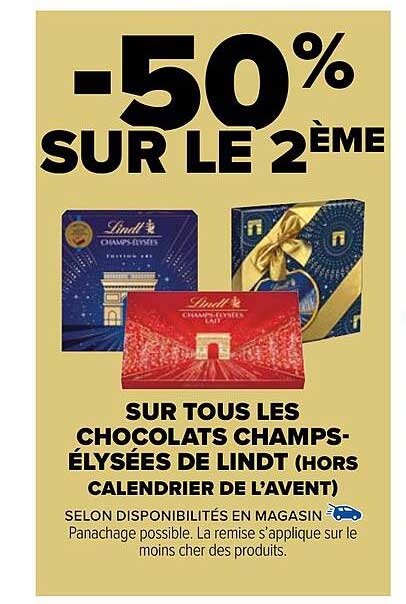 les chocolats champs-élysées de lindt
