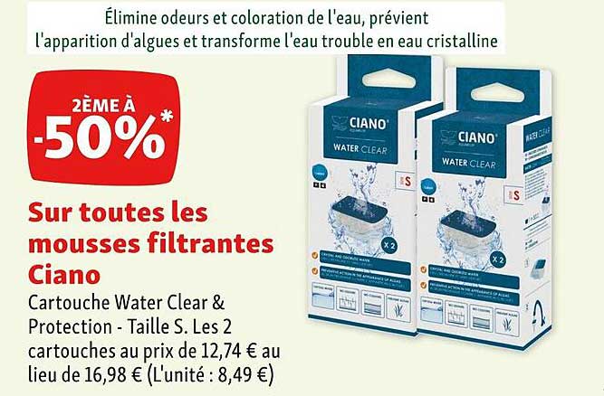 les mousses filtrantes ciano