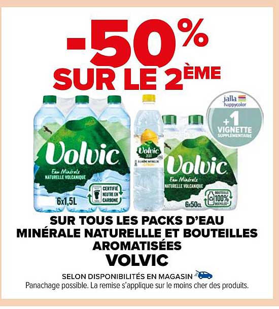 Les Packs D'eau Minérale Naturelle Et Bouteilles Aromatisées Volvic