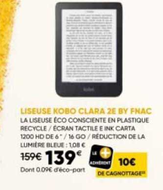 liseuse kobo clara 2e by fnac