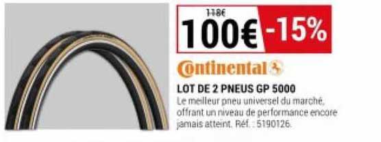 Lot De 2 Pneus Gp 5000 Continental