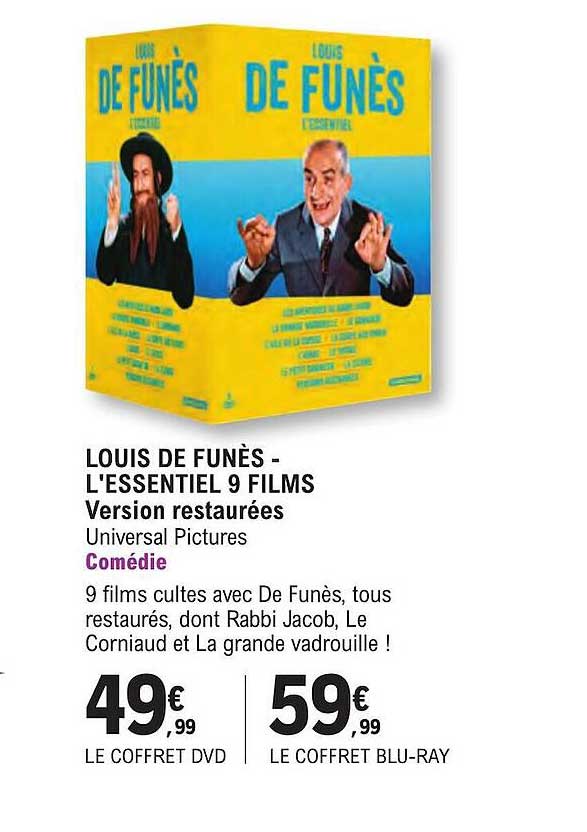 louis de funes - l'essentiel 9 films version restaurees