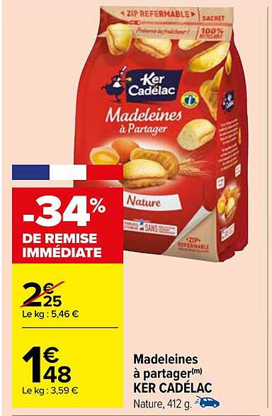 madeleines à partager ker cadélac