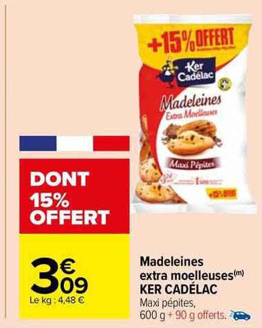 madeleines extra moelleuses ker cadélac