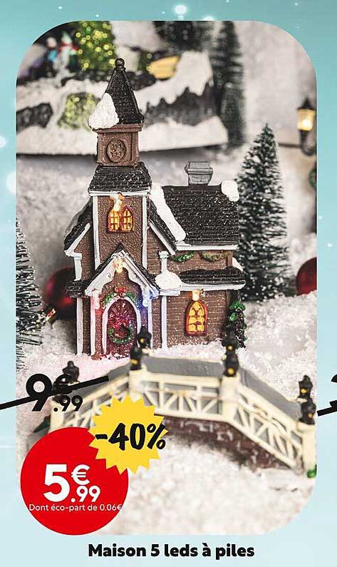 Maison 5 Leds à Piles