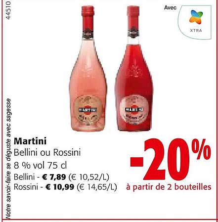 martini bellini ou rossini 8% vol