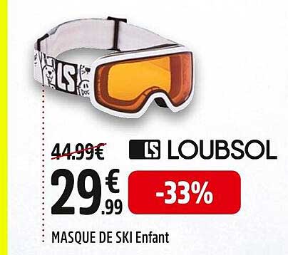 masque de ski enfant loubsol