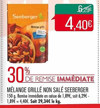 mélange grillé non salé seeberger