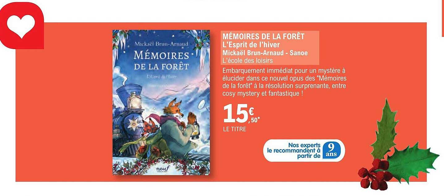 mémoires de la forêt l'esprit de l'hiver mickaël brun-arnaud - sanoe