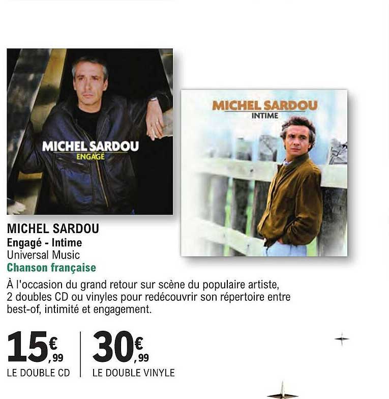 michel sardou engagé - intime chanson française