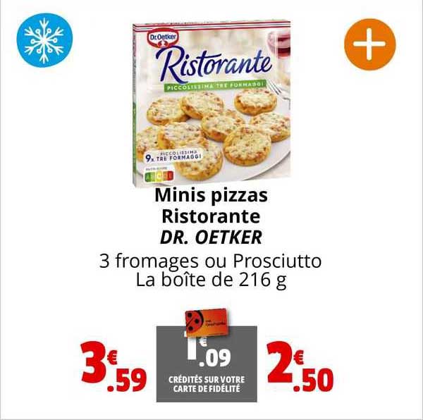 minis pizzas ristorante dr. oetker