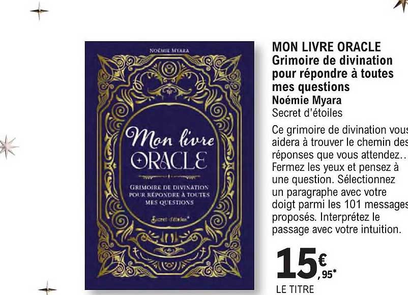 mon livre oracle grimoire de divination pour répondre à toutes mes questions - noémie myara