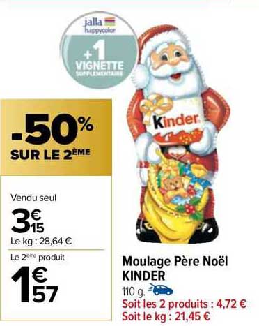 moulage père noël kinder