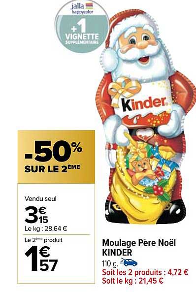 moulage père noël kinder