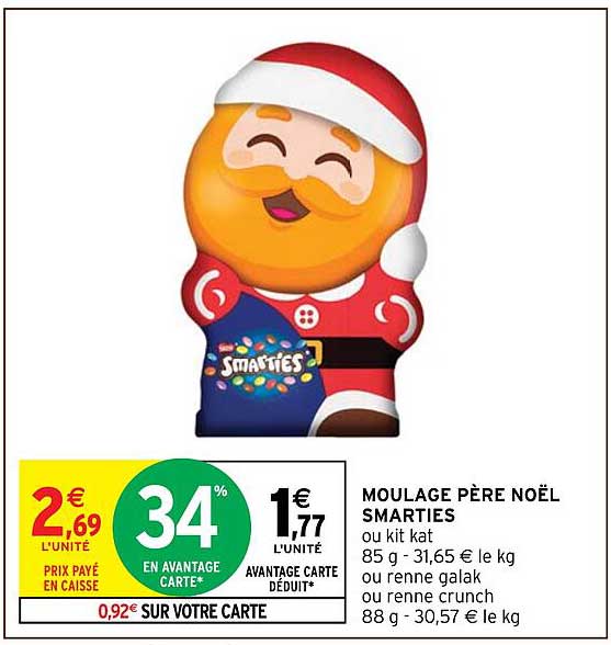 Moulage Père Noël Smarties