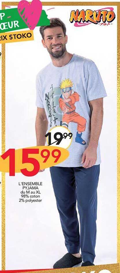 naruto l'ensemble pyjama