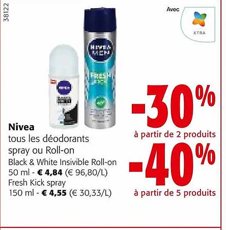 nivea les déodorants spray ou roll-on