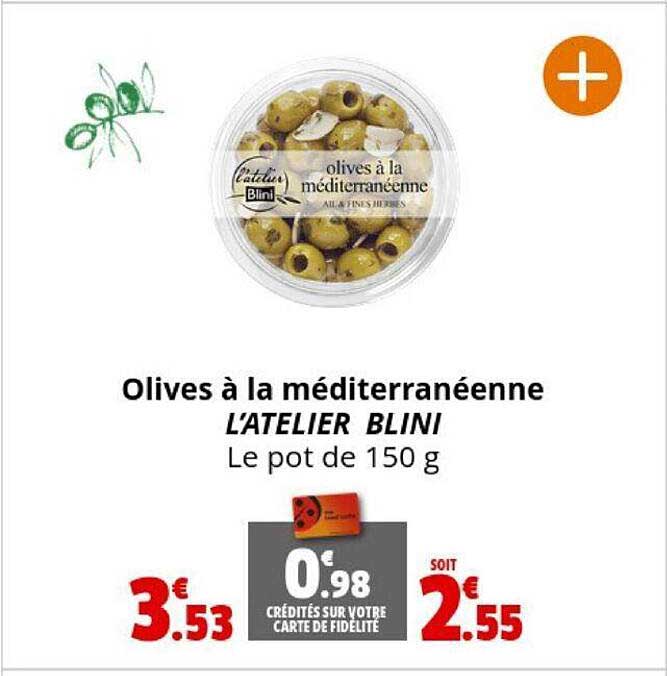 olives à la méditerranéenne l'atelier blini