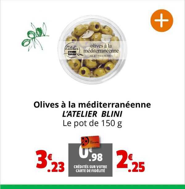 olives à la méditerranéenne l'atelier blini