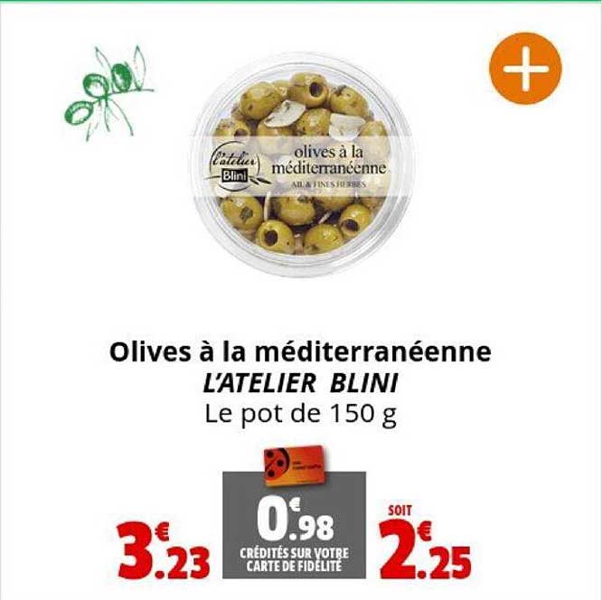 olives à la méditerranéenne l'atelier blini