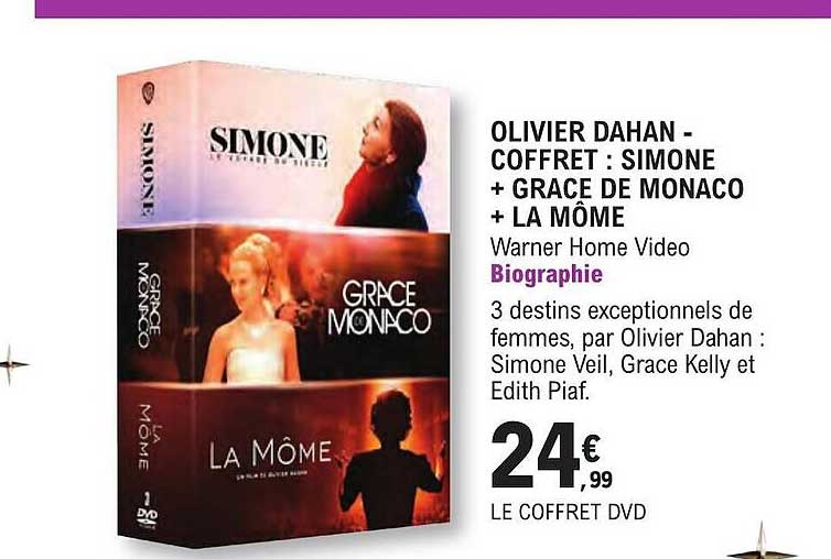 olivier dahan- coffret : simone + grace de monaco + la mome