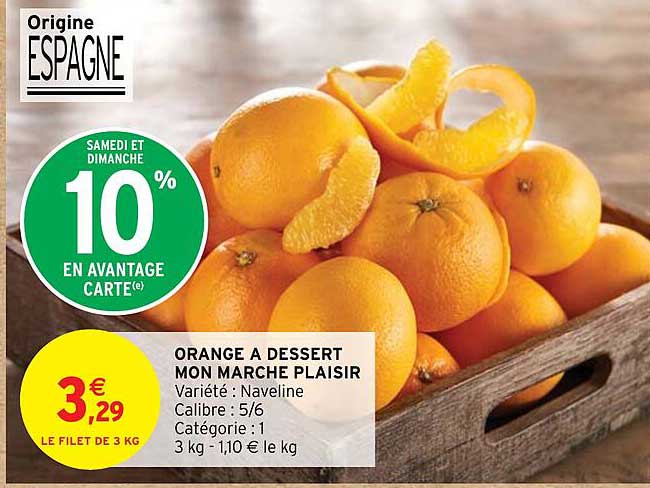 orange à dessert mon marché plaisir