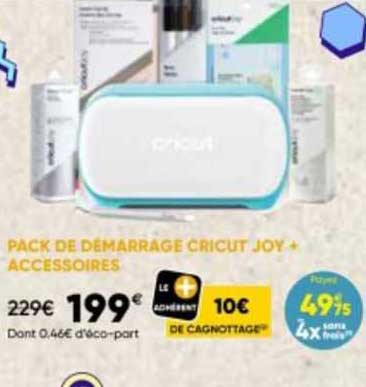 pack de démarrage cricut joy + accessoires