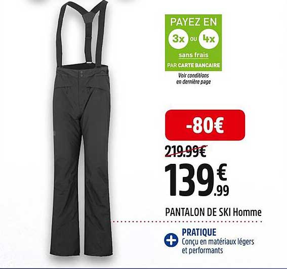pantalon de ski homme