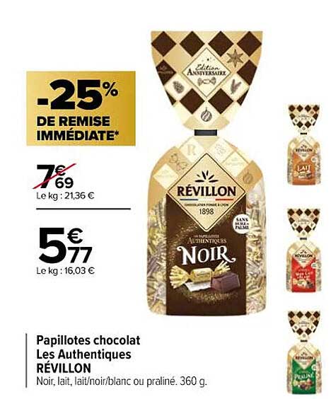 papillotes chocolat les authentiques révillon