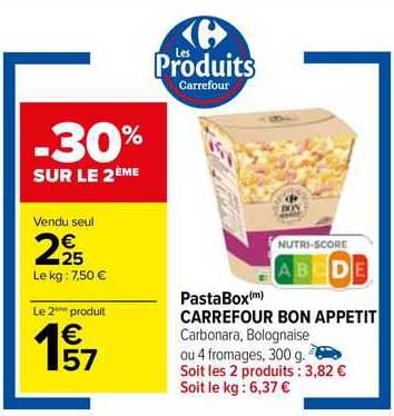 Pastabox Carrefour Bon Appetit