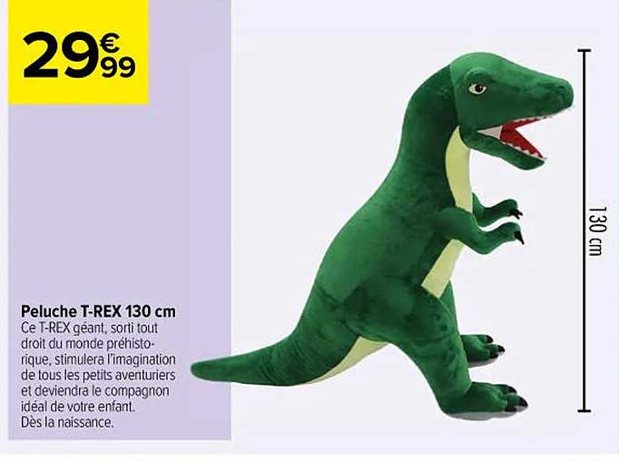 peluche t-rex 130 cm