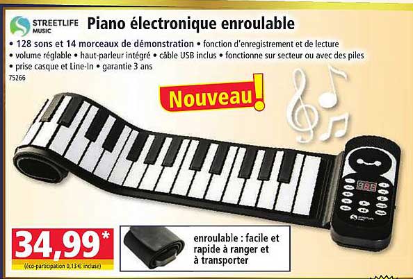 Piano Electronique Enroulable
