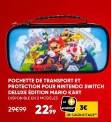 pochette de transport et protection pour nintendo switch deluxe edition mario kart