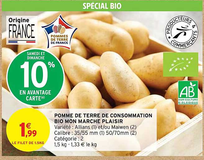 pomme de terre de consommation bio mon marche plaisir
